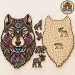 Wolf Figured Wooden Puzzle