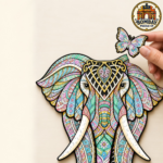 Blue Elephant Figured Wooden Puzzle - Image 5