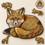 Fox Figured Wooden Puzzle - Image 5