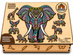 Blue Elephant Figured Wooden Puzzle - Image 3