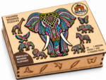 Blue Elephant Figured Wooden Puzzle - Image 2