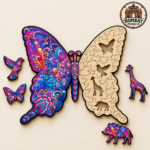 Butterfly Figured Wooden Puzzle