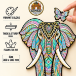 Blue Elephant Figured Wooden Puzzle - Image 4