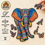 Elephant Figured Wooden Puzzle - Image 5