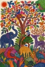 Gond Art Wooden Jigsaw Puzzle
