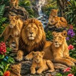 Asiatic Lion of Gir Wooden Jigsaw Puzzle