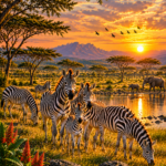 Zebra Dazzle Wooden Jigsaw Puzzle